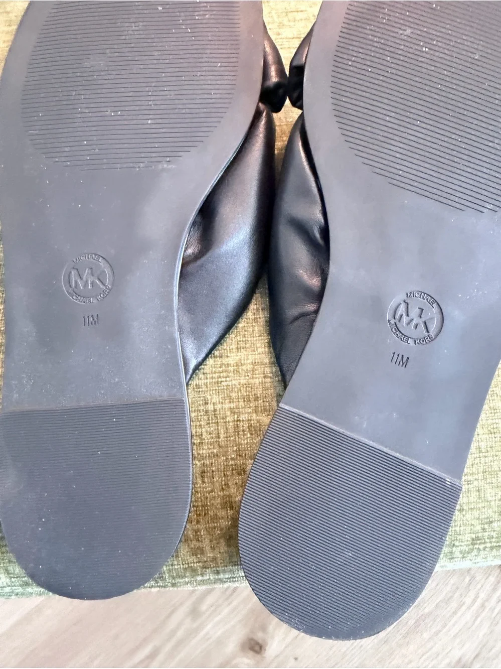 Michael Kors Women’s Black Knotted Slide Sandals